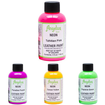 Angelus Neon Acrylic Leather Paint 4 Oz.